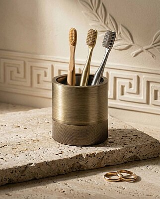 System Tezgah Üstü Diş Fırçalığı Antik Renk (BA2008 007 ABM) - System Banyo