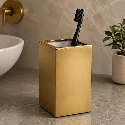 System Tezgah Üstü Diş Fırçalığı Gold Branch Renk (BA2002 007 GB) - 1
