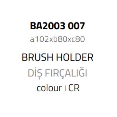 System Tezgah Üstü Diş Fırçalığı Gold Branch Renk (BA2003 007 GB) - 3