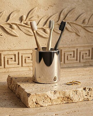 System Tezgah Üstü Diş Fırçalığı Krom Renk (BA2010 007 CR) - System Banyo