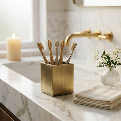 System Tezgah Üstü Diş Fırçalık Antik Renk (BA2001 007 ABM) - System Banyo