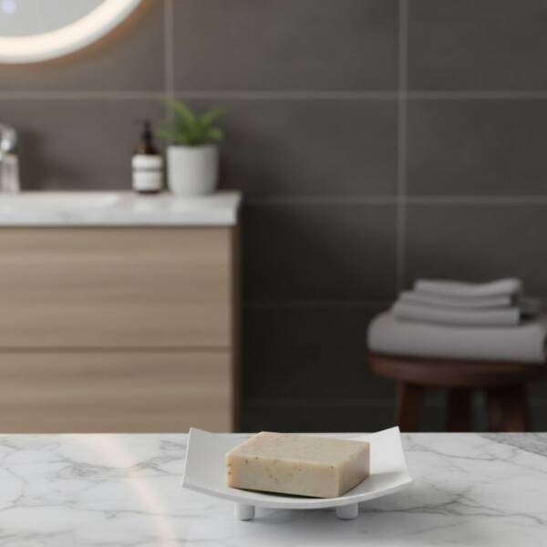 System Tezgah Üstü Katı Sabunluk Beyaz Renk (BA2014 008 AL7) - 1