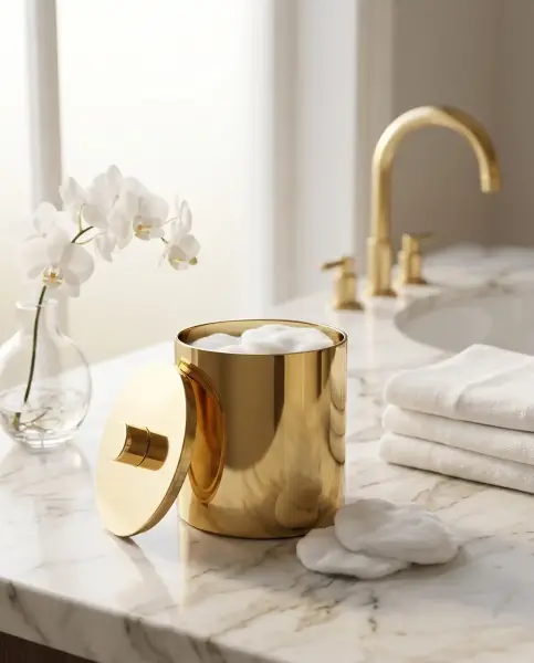 System Tezgah Üstü Pamukluk Gold Renk (BA2010 024 GL) - 1