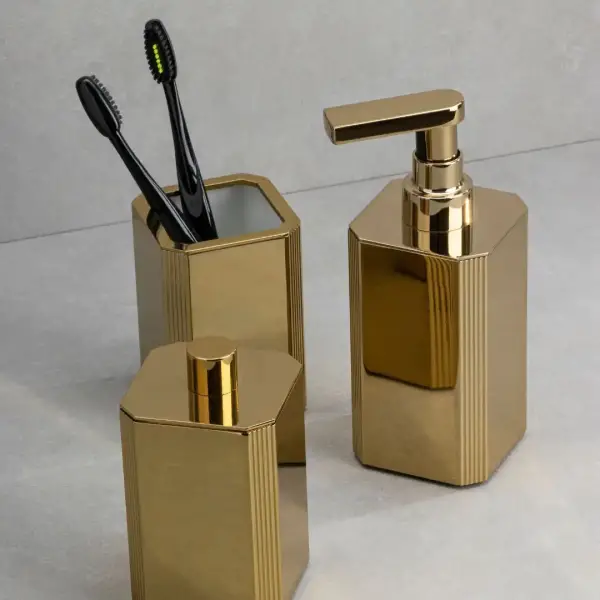 System Tezgah Üstü Diş Fırçalık Gold/Altın Renk (BA2011 007 GL) - 4