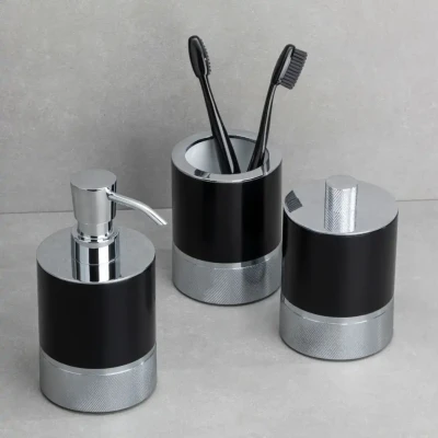System Siyah/Krom Tezgah Üstü Diş Fırçalık (BA2005 007 CR-AL6) - 4