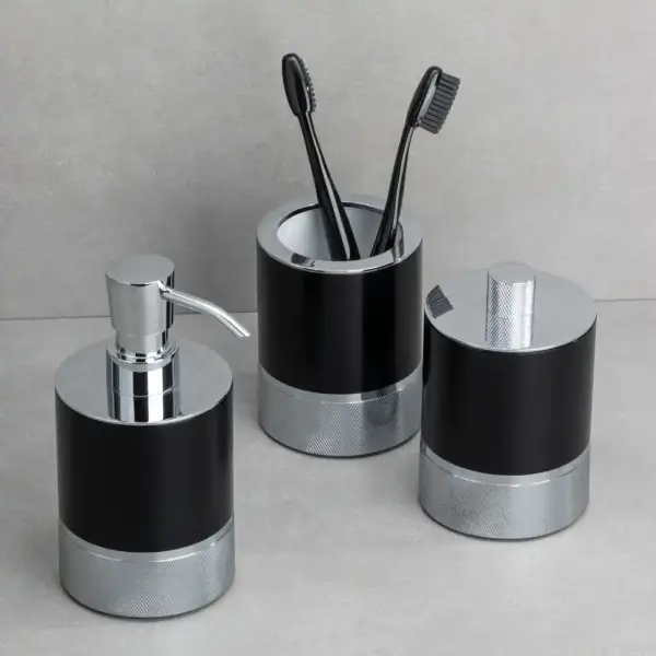System Siyah/Krom Tezgah Üstü Diş Fırçalık (BA2005 007 CR-AL6) - 4