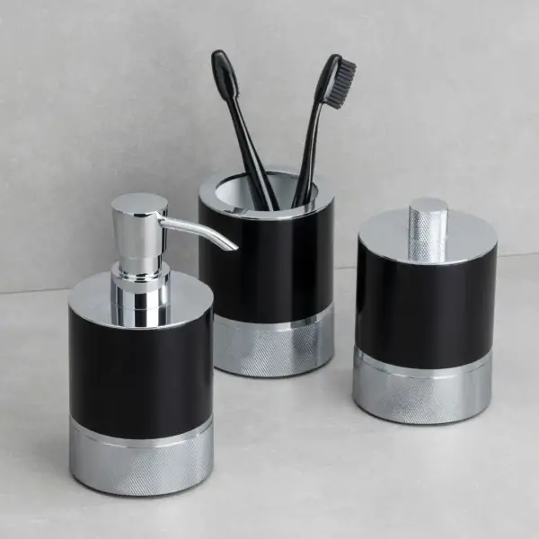 System Siyah/Krom Tezgah Üstü Diş Fırçalık (BA2005 007 CR-AL6) - 5