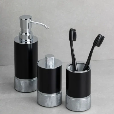 System Tezgah Üstü Diş Fırçalığı Krom-Mat Siyah (BA2006 007 CR-AL6) - 3