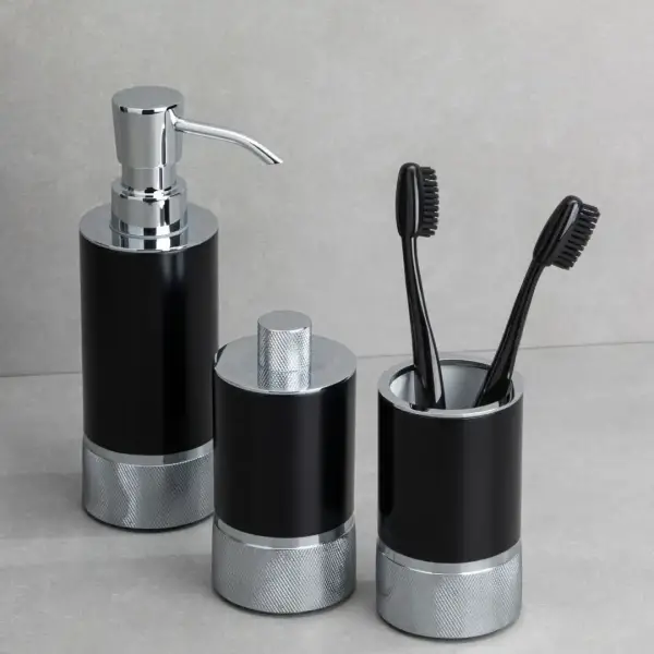 System Tezgah Üstü Diş Fırçalığı Krom-Mat Siyah (BA2006 007 CR-AL6) - 3