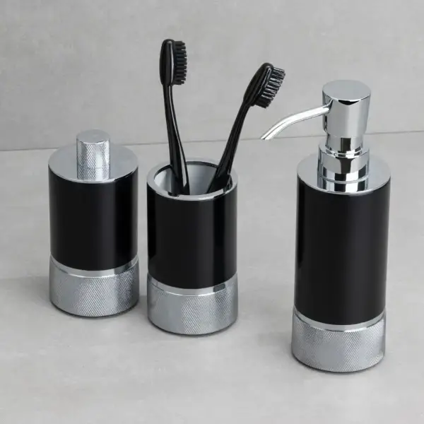 System Tezgah Üstü Diş Fırçalığı Krom-Mat Siyah (BA2006 007 CR-AL6) - 4