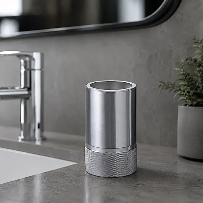 System Tezgah Üstü Diş Fırçalık Mat Krom (BA20006 001007 CR-CB) - System Banyo (1)