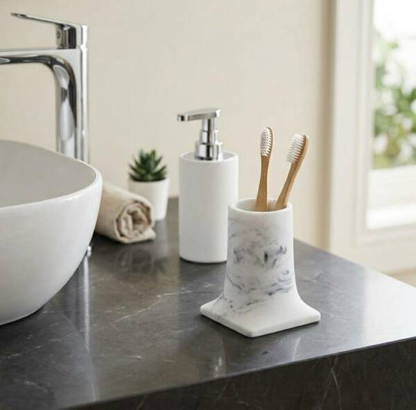 System Tezgah Üstü Diş Fırçalığı Krom Renk (BA2007 007 R3) - 1