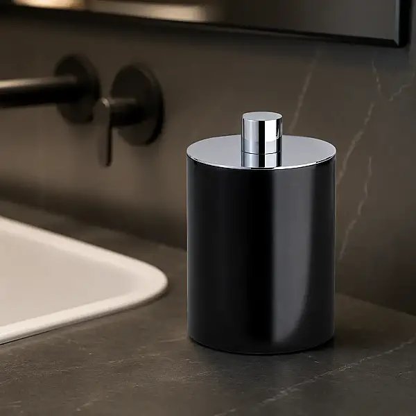 System Tezgah Üstü Pamukluk Siyah/Krom Renk (BA2003 024 AL6-CR) - 1