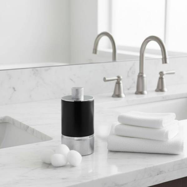 System Tezgah Üstü Pamukluk Krom Mat Siyah (BA2006 024 CR-AL6) - 1