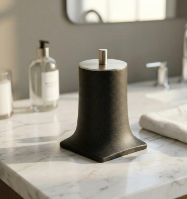 System Tezgah Üstü Pamukluk Siyah/Saten Renk (BA2007 024 R2-NBM) - System Banyo