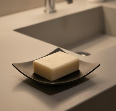 System Tezgah Üstü Katı Sabunluk Siyah Renk (BA2014 008 AL6) - System Banyo