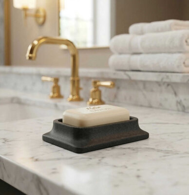 System Tezgah Üstü Katı Sabunluk Siyah Renk (BA2007 008 R2) - System Banyo