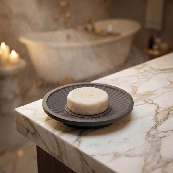 System Reçine Tezgah Üstü Katı Sabunluk Siyah Renk (BA2018 008 R2) - 1