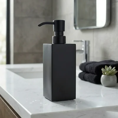 System Tezgah Üstü Sıvı Sabunluk Mat Siyah (BA2002 006 AL6) - System Banyo