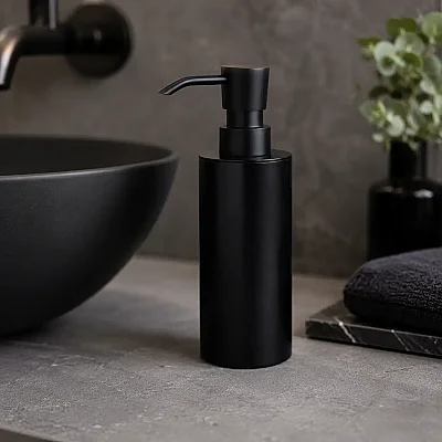 System Tezgah Üstü Sıvı Sabunluk Mat Siyah (BA2004 006 AL6) - System Banyo
