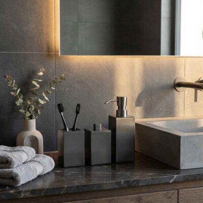 System Tezgah Üstü Sıvı Sabunluk Füme Renk (BA2002 006 BBN) - System Banyo