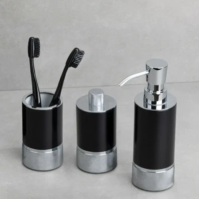 System Tezgah Üstü Sıvı Sabunluk Krom/Mat Siyah (BA2006 006 CR-AL6) - 5