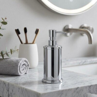 System Tezgah Üstü Sıvı Sabunluk Krom (BA20000 001006 CR-CB) - System Banyo