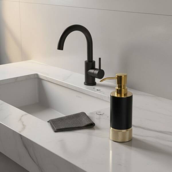 System Sıvı Sabunluk Altın/Siyah (BA2006 006 GL-AL6) - 1