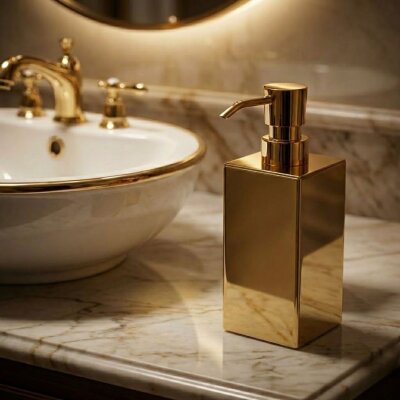 System Tezgah Üstü Sıvı Sabunluk Gold Renk (BA2002 006 GL) - System Banyo