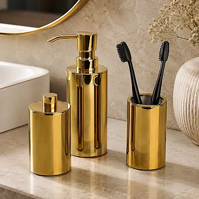 System Tezgah Üstü Sıvı Sabunluk Gold Renk (BA2004 006 GL) - 1
