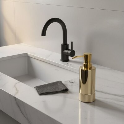 System Sıvı Sabunluk Gold Renk (BA2006 006 GL) - System Banyo