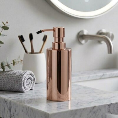 System Tezgah Üstü Sıvı Sabunluk Rose Renk (BA2004 006 RS) - System Banyo