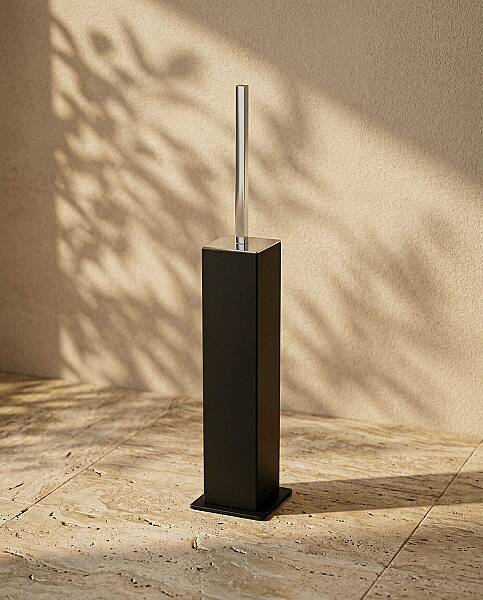 System Banyo Tuvalet Fırçalığı Siyah/Krom Renk (BA4005 009 AL6-CR) - 1