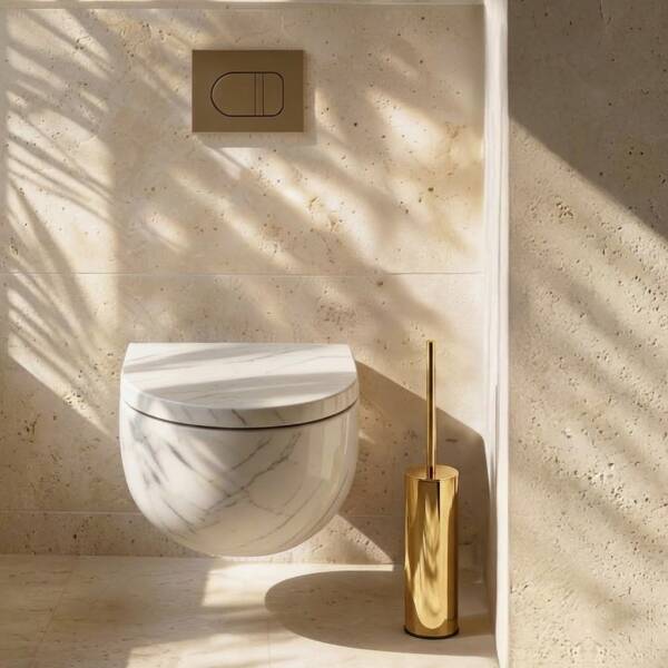 System Banyo Tuvalet Fırçalığı Gold Renk (BA4004 009 GL) - 1