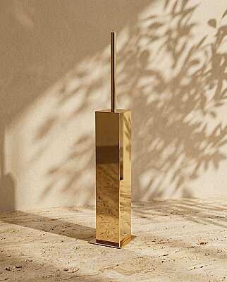 System Banyo Tuvalet Fırçalığı Gold/Altın Renk (BA4005 009 GL) - System Banyo