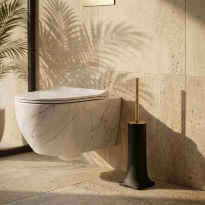 System Tuvalet Fırçalığı Gold Renk Gold Renk 422X105X105 Mm (BA4006 009 R2-GL) - System Banyo