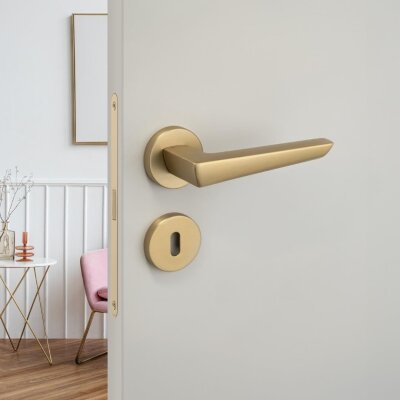 System Thor Gold Branche Rozetli Kapı Kolu (HA270RO12 GB) - System