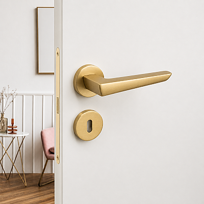 System Thor Gold Branche Rozetli Kapı Kolu (HA270RO12 GB) - System