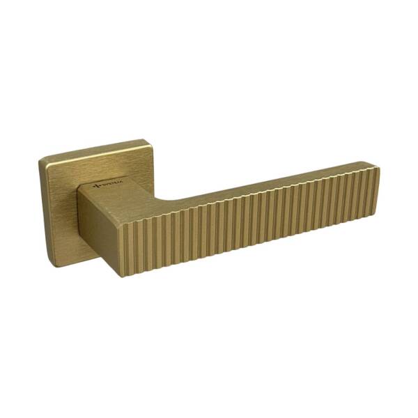 System Tuna Kapı Kolu Fırçalı Mat Altın Renk (HA259RO11 ELX5) - 1