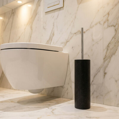 System Tuvalet Fırçası Siyah/Krom Renk (BA4038 009 R2-CR) - System Banyo