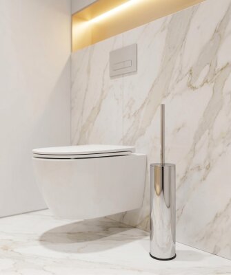 System Tuvalet Fırçalığı Krom Renk (BA4018 009 CR) - System Banyo