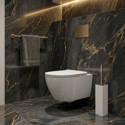 System Tuvalet Fırçası Beyaz/Krom Renk (BA4037 009 R1-CR) - System Banyo