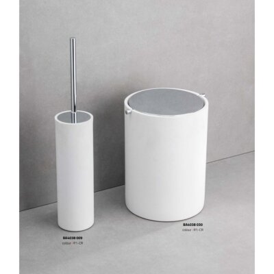 System Tuvalet Fırçası Beyaz/Krom Renk (BA4038 009 R1-CR) - 2