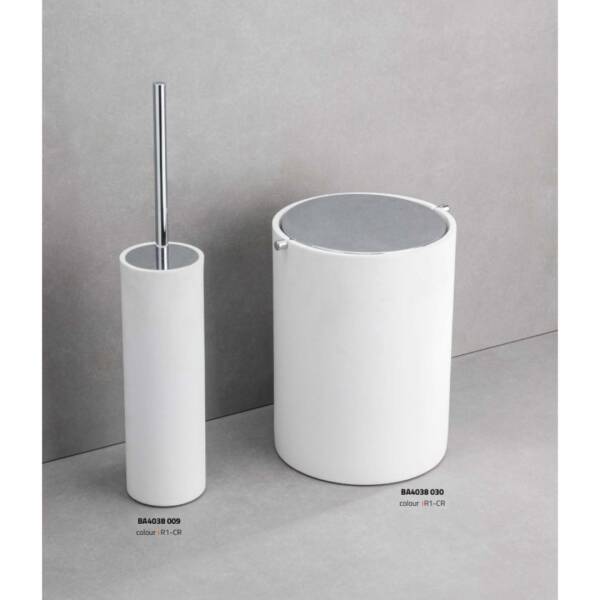 System Tuvalet Fırçası Beyaz/Krom Renk (BA4038 009 R1-CR) - 2