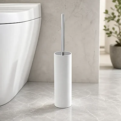 System Tuvalet Fırçası Beyaz/Krom Renk (BA4038 009 R1-CR) - 1