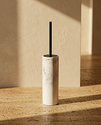 System Tuvalet Fırçası Mermer Desenli/Siyah Renk (BA4038 009 R3-AL6) - System Banyo