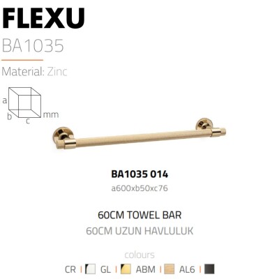 System Flexu Uzun Havluluk Gold Renk 60cm (BA1035 014 GL) - 2