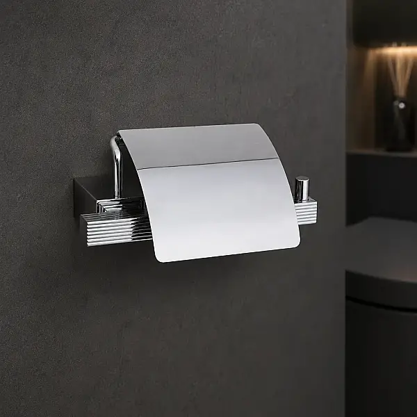 System Vector Kapaklı Tuvalet Kağıtlığı Krom Renk (BA1032 010 CR) - 1