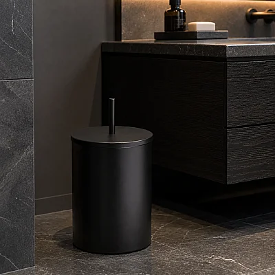 System Banyo Çöp Kovası 3 Lt Siyah Renk (BA4014 033 AL6-AL6) - 1
