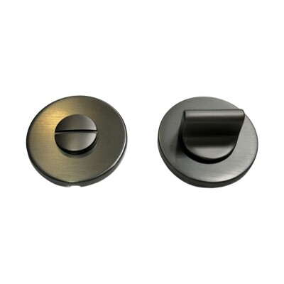 System Yuvarlak Wc Banyo Kapı Rozeti Antrasit Renk (RO22W BBN) - 2